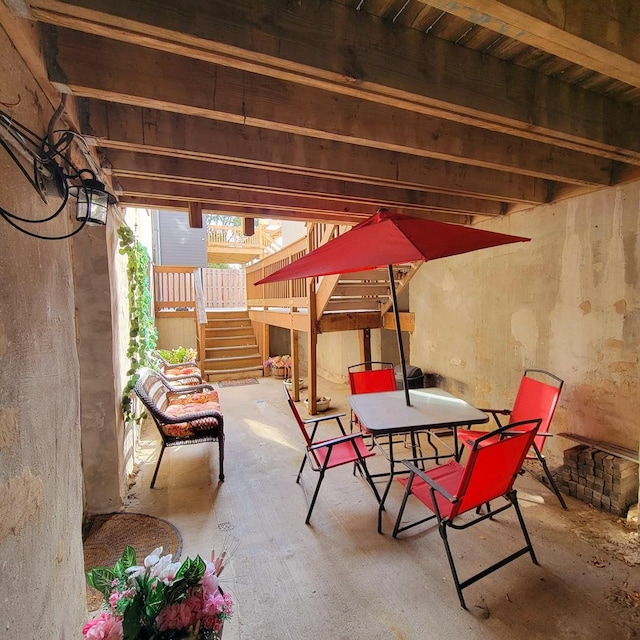 4600 S Indiana Ave Unit Gs, Chicago, IL 60653 - view of patio / terrace with stairway and outdoor dining area