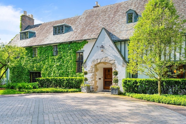 view of tudor home