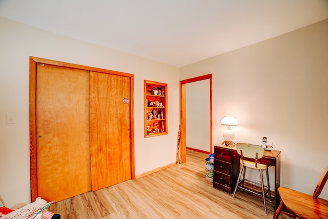 interior space featuring wood-type flooring