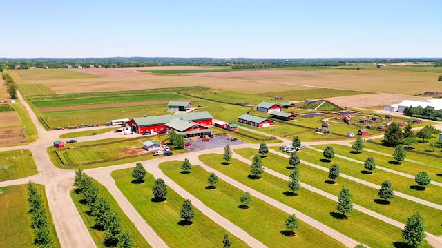 aerial view featuring a rural view