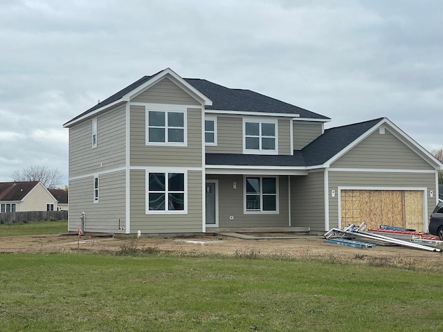 view of front of home featuring a front yard