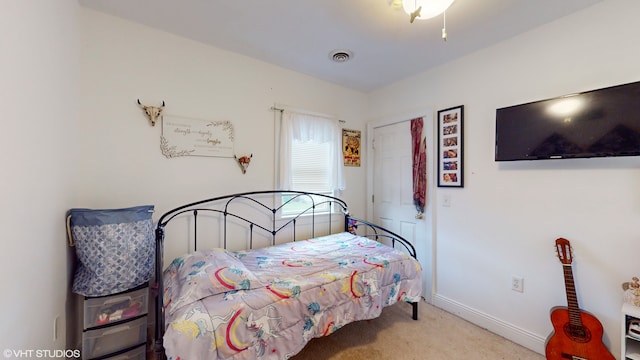 view of carpeted bedroom