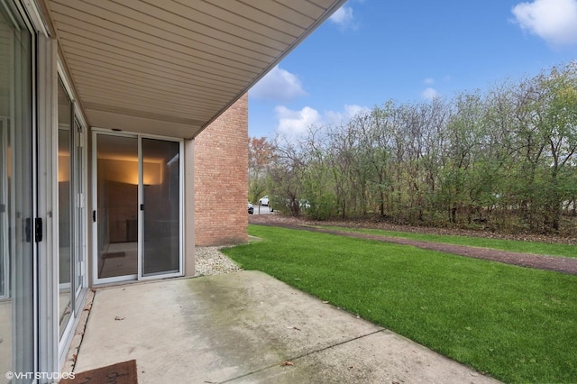 view of yard with a patio