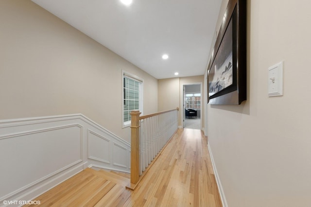 hall featuring wood-type flooring