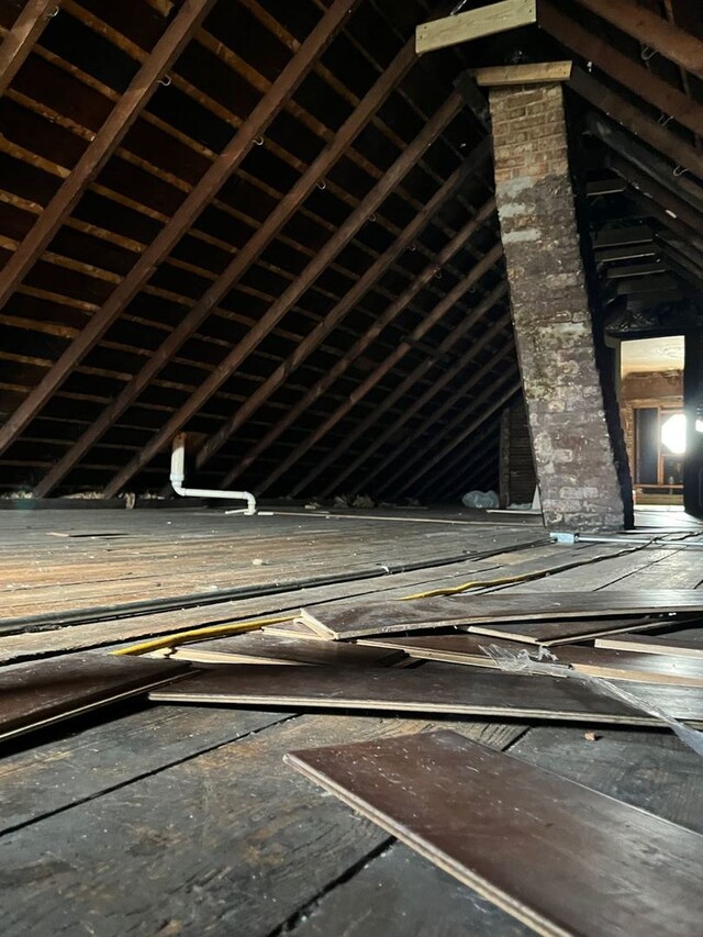 view of attic