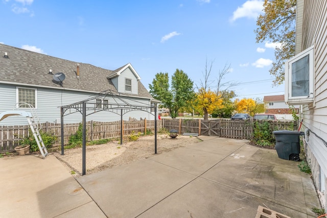 view of patio / terrace featuring a gazebo