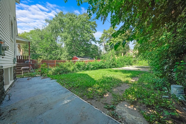 view of yard featuring a patio area