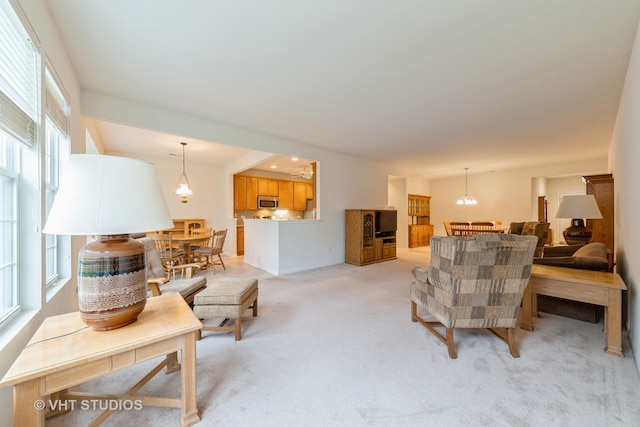 view of carpeted living room