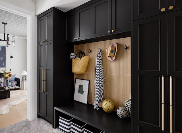 mudroom featuring light hardwood / wood-style floors