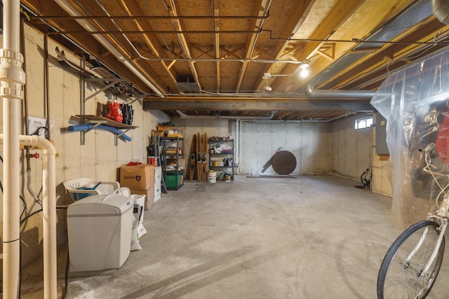 view of basement