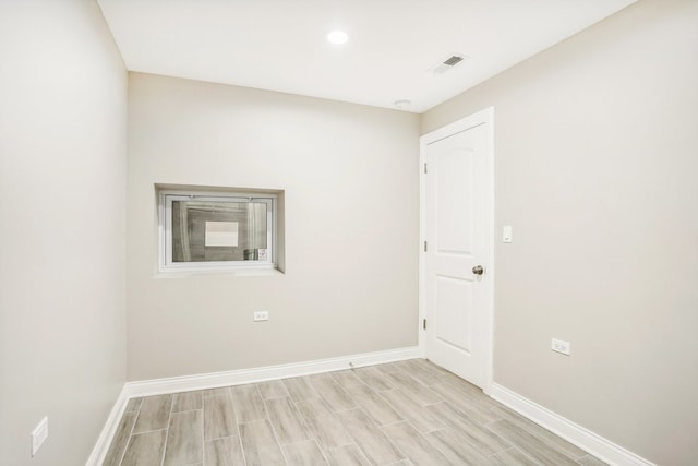 empty room featuring light wood-type flooring