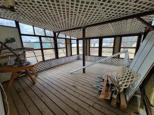 view of sunroom