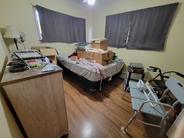 bedroom featuring light hardwood / wood-style flooring