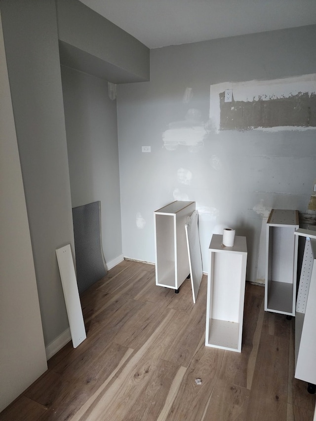 kitchen featuring wood-type flooring