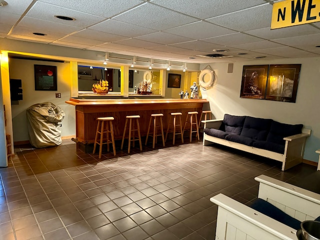 reception area with bar