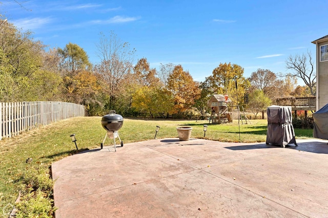 view of patio / terrace with a playground