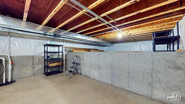 view of basement