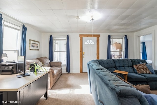 view of carpeted living room