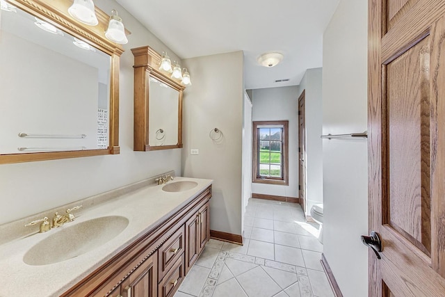 bathroom featuring vanity and tile patterned floors