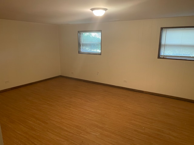 empty room featuring light wood-type flooring