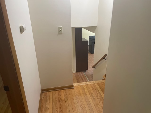 hall featuring light hardwood / wood-style flooring