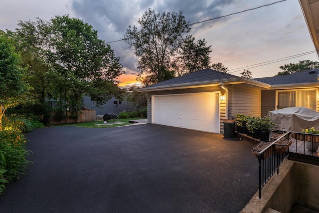 view of front of house featuring a garage