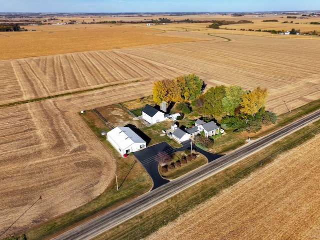 aerial view with a rural view