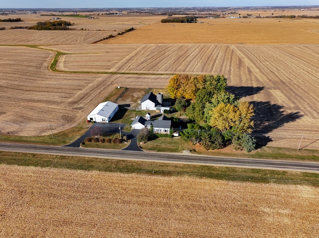 bird's eye view with a rural view