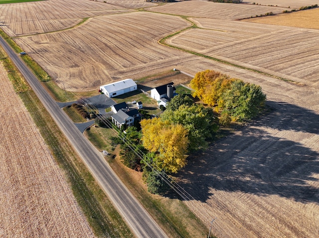 aerial view featuring a rural view