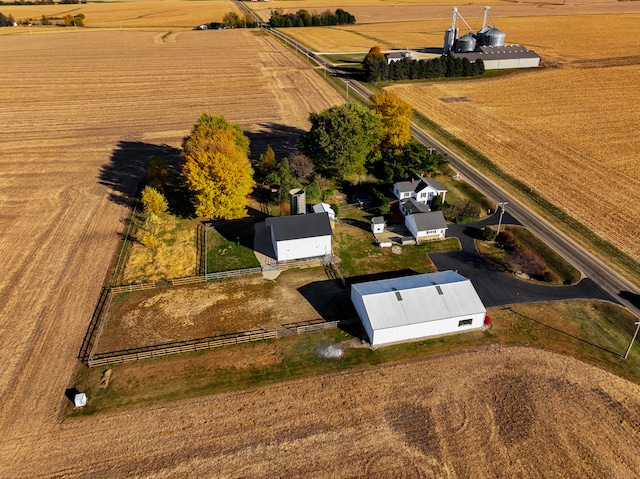 drone / aerial view with a rural view