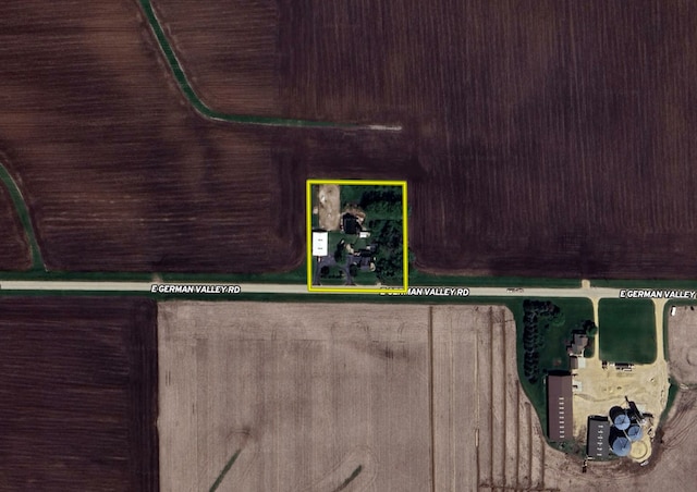 4140 E German Valley Rd, Freeport, IL 61032 - map / location featuring property boundaries highlighted