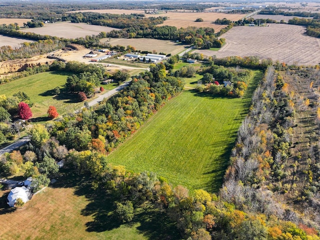 drone / aerial view featuring a rural view