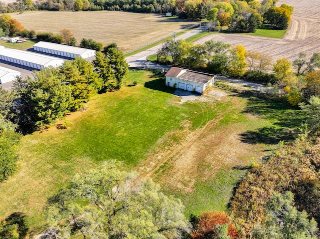 aerial view featuring a rural view