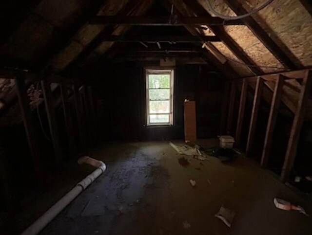 view of attic