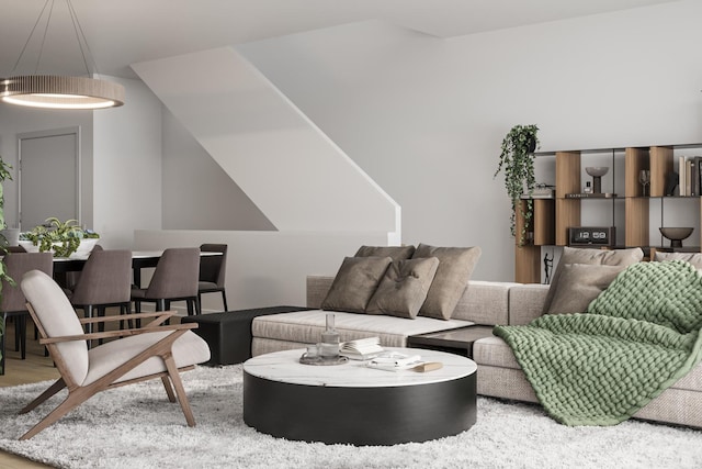 living room featuring wood-type flooring