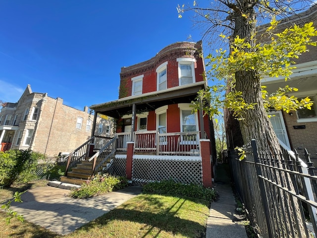 view of front of house featuring covered porch