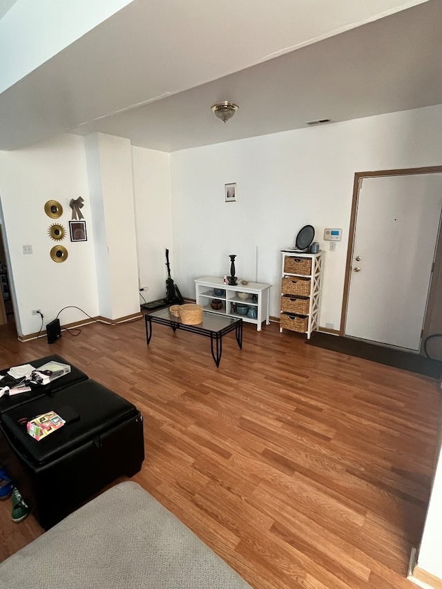 interior space featuring wood-type flooring