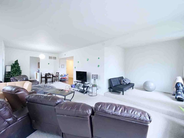 living room featuring carpet floors