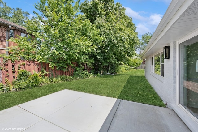 view of yard featuring a patio area