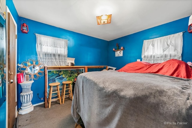 bedroom with carpet floors