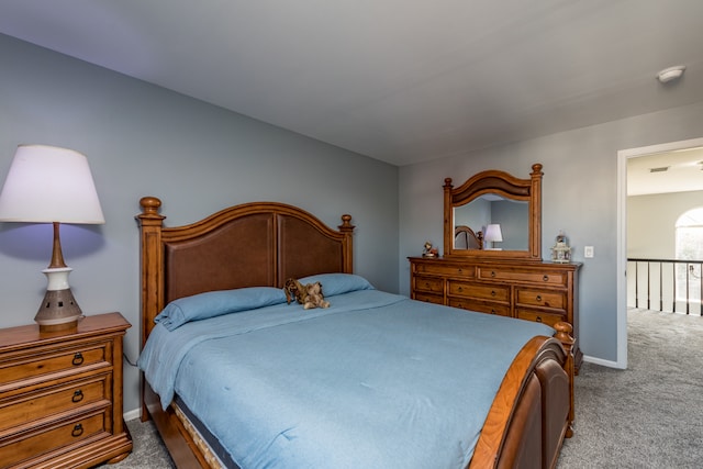 view of carpeted bedroom