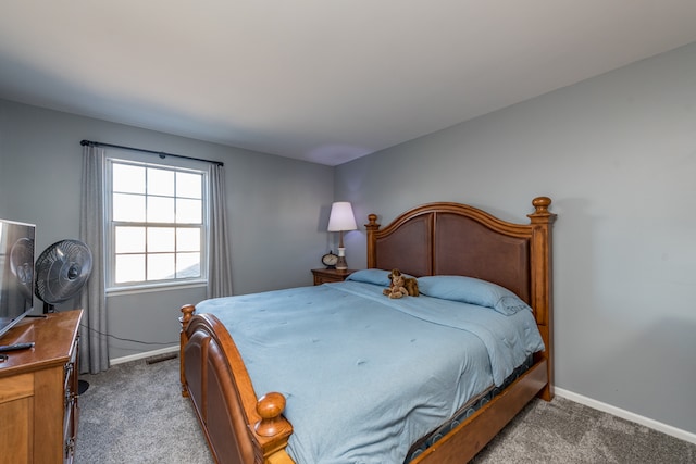 bedroom with carpet