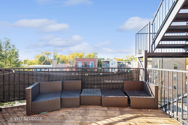 exterior space with an outdoor living space