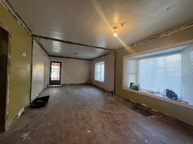 empty room featuring wood-type flooring