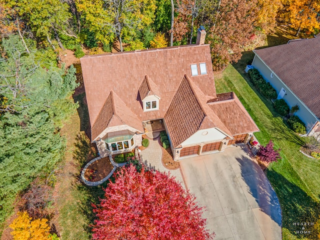 birds eye view of property