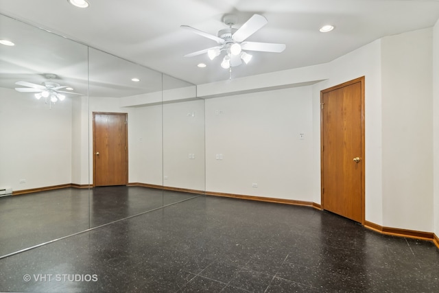 unfurnished room featuring ceiling fan