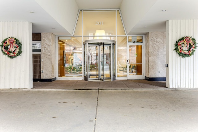 view of doorway to property