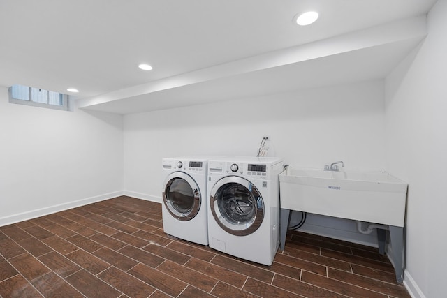 laundry area with washer and dryer