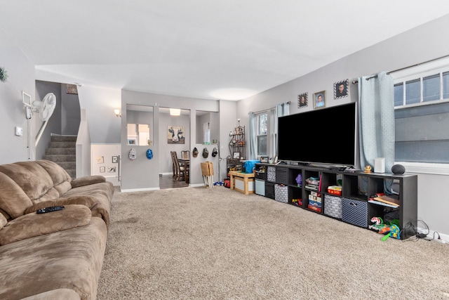 view of carpeted living room