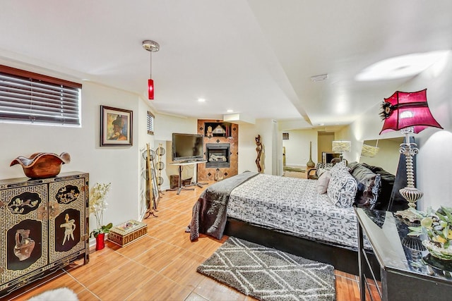 bedroom featuring wood-type flooring